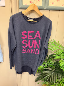 🌊 “SEA SUN SAND” Fleece Sweatshirt