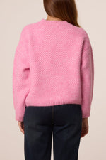 Pink Textured Knit Jumper