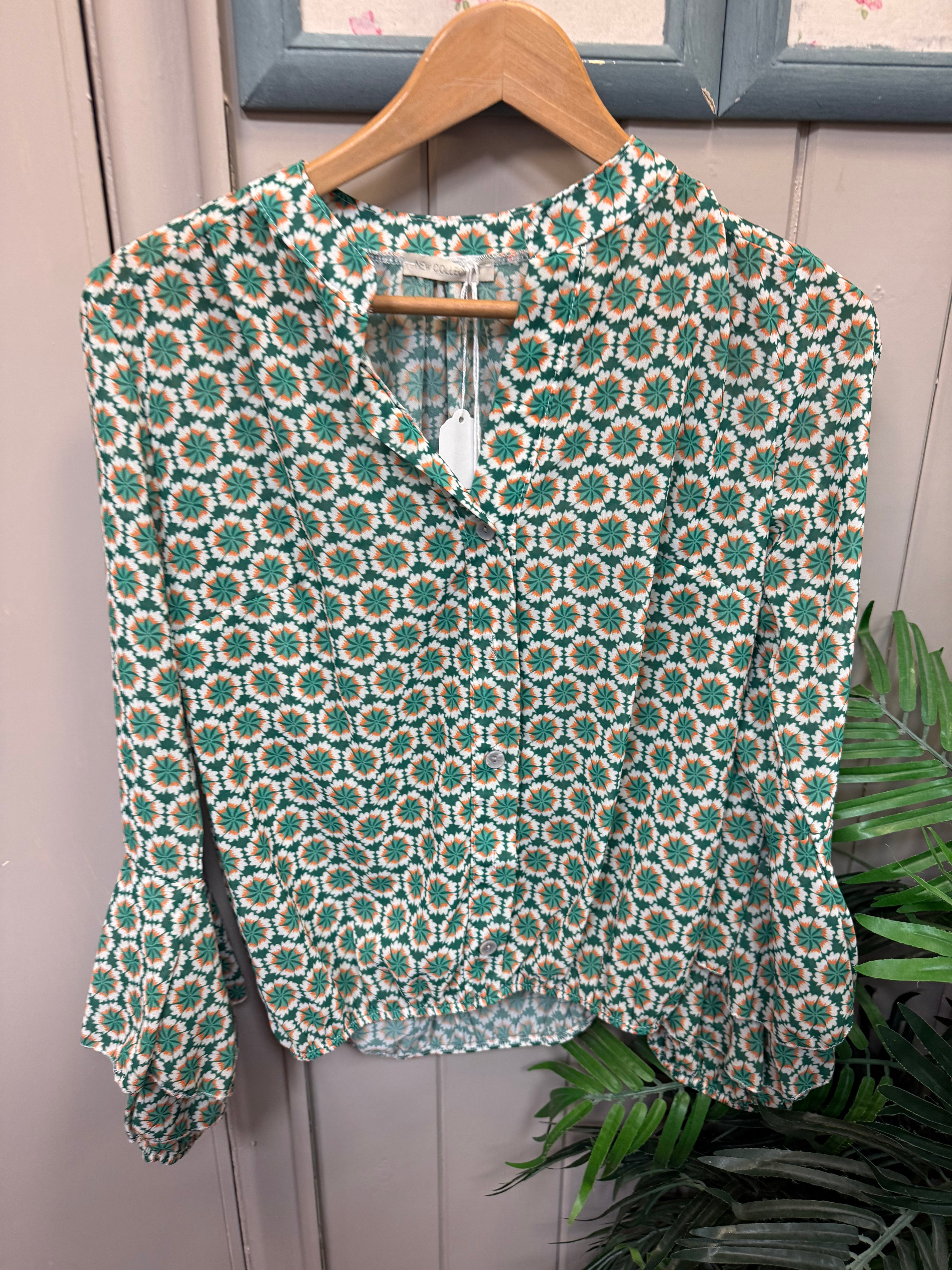 🌼 Floral Puff Sleeve Blouse