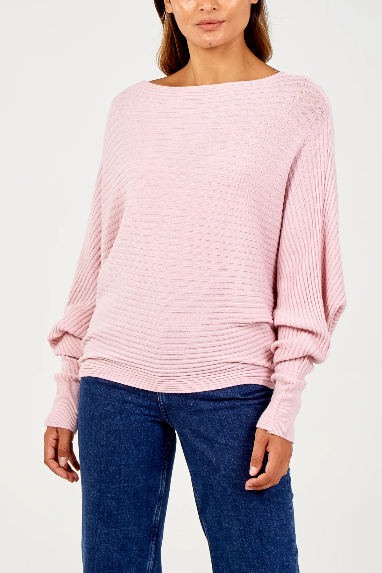 BATWING RIBBED JUMPER