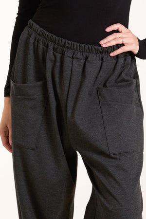 JERSEY SPLIT HEM BAGGY POCKET JOGGERS