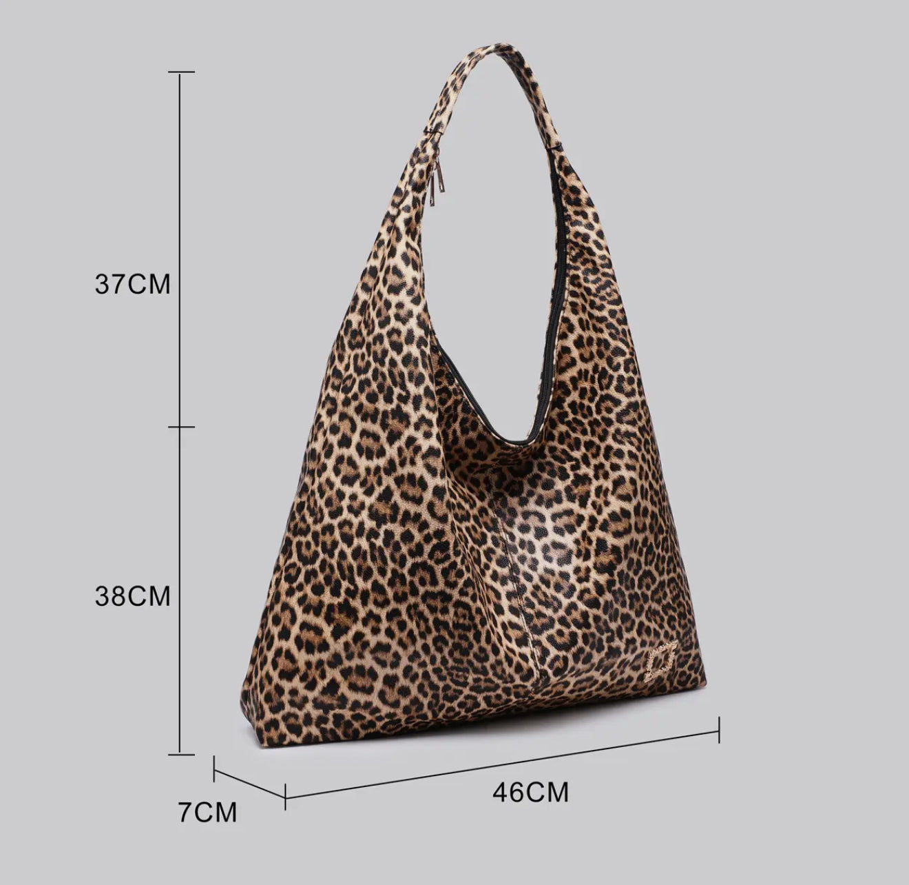 🐆 Leopard Print Slouch Bag