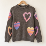 Colourful Love Heart Knit Jumper