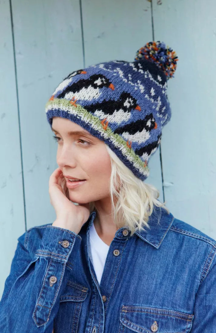 Circus Of Puffins Bobble Beanie