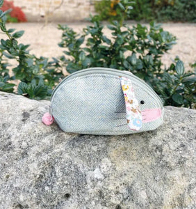 Spring Herringbone Rabbit Purse