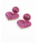 RED HEART DROP EARRINGS