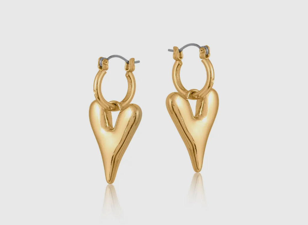 Daria Puff Heart Hoop Earrings 2942