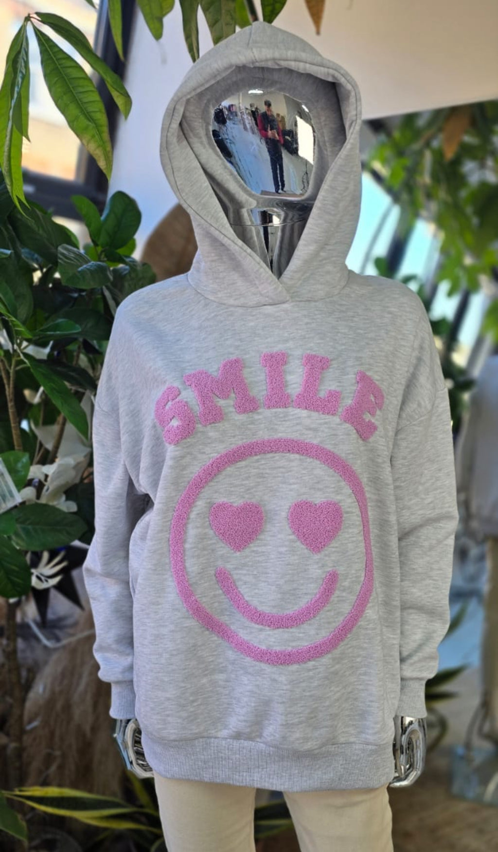 Fleece lined Smile Hoody 914