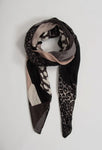 Cara Lightweight Scarf - Grey, Animal Colour Block