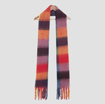 Allie Heavyweight Scarf- Red/Multi, Colourblock Square