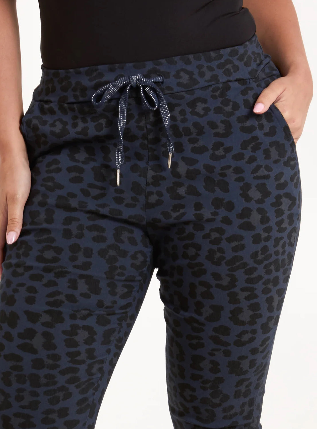 LEOPARD MAGIC DRAWSTRING TROUSERS