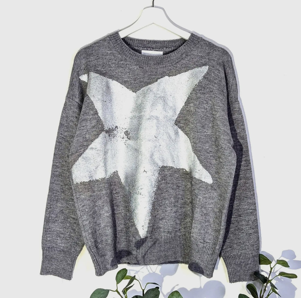 Luxe Metallic Star Hotprint Jumper