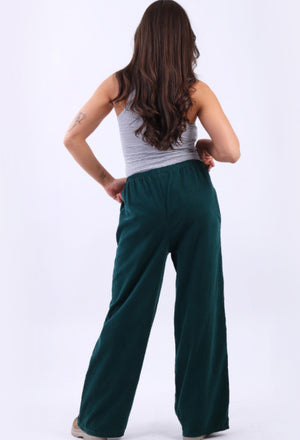 Straight Leg Cotton Corduroy Pants