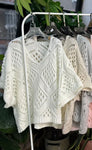 New in oversized super soft crochet knit jumper