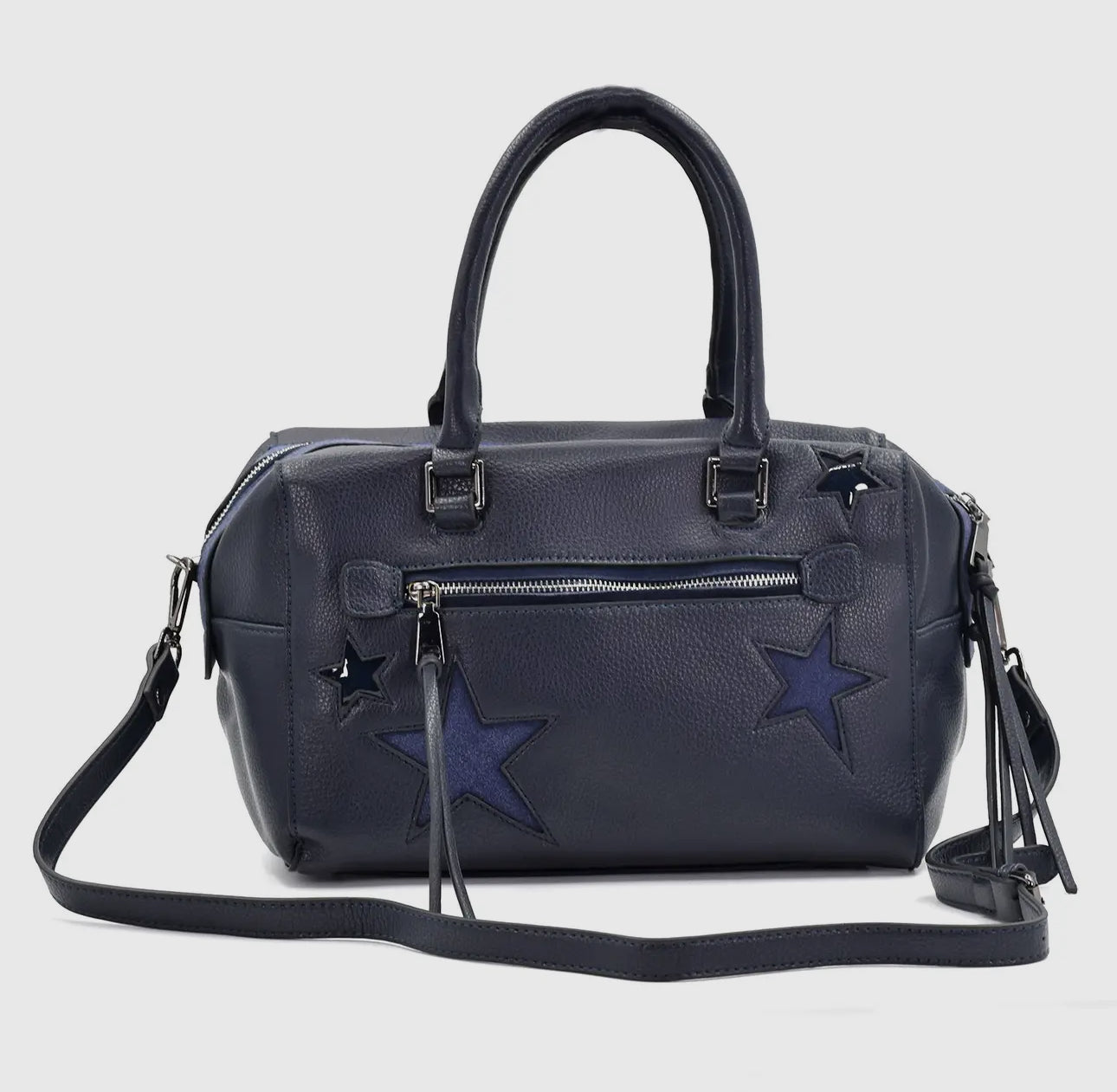 Suede Star Patterned Handbag