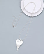 Double Heart long necklace