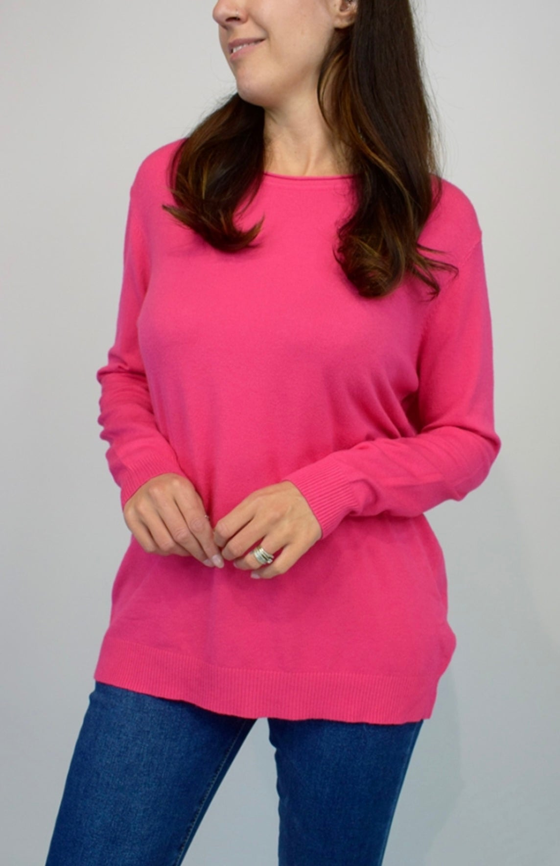 Oversized Soft Touch Round Neck Jumper