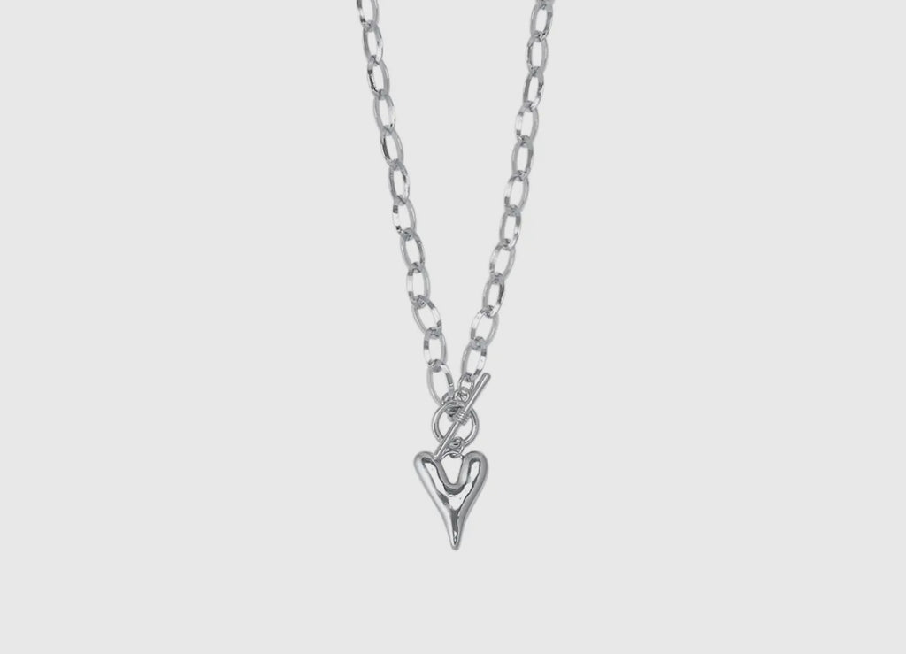 Daria Puff Heart Chain Necklace 2943