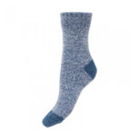 Blue Thick Fluffy Wool Blend Socks WS401