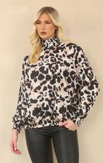 HIGHNECK LEOPARD BLOUSE