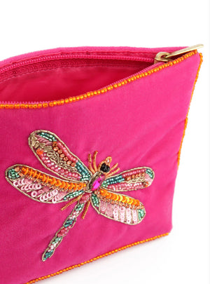 Pink Dragonfly Pouch