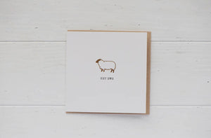 Hey Ewe Cards -selection of quirky sheep pun cards: HEY EWE