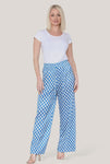 Checked Palazzo Trousers