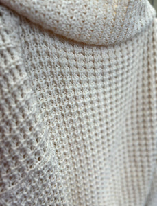 Waffle Roll Neck Jumper