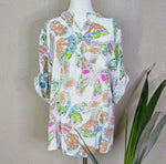 Butterfly Fusion Cotton Half
Button Down Shirt