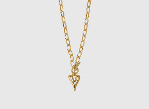 Daria Puff Heart Chain Necklace 2943