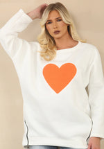 HEART ZIP DETAIL SWEAT SHIRT