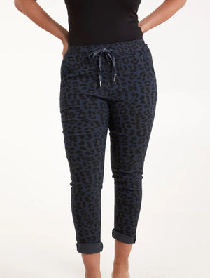 LEOPARD MAGIC DRAWSTRING TROUSERS