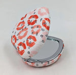 Lipstick Lips Heart Shaped
Compact Mirror with Embedded Crystals