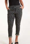 LEOPARD MAGIC DRAWSTRING TROUSERS