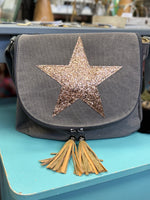 2254 Canvas Star Crossbody Bag: DGREY