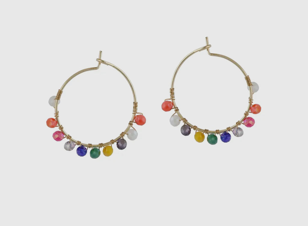 Cressida Beaded Hoop Earrings 2867