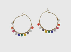 Cressida Beaded Hoop Earrings 2867