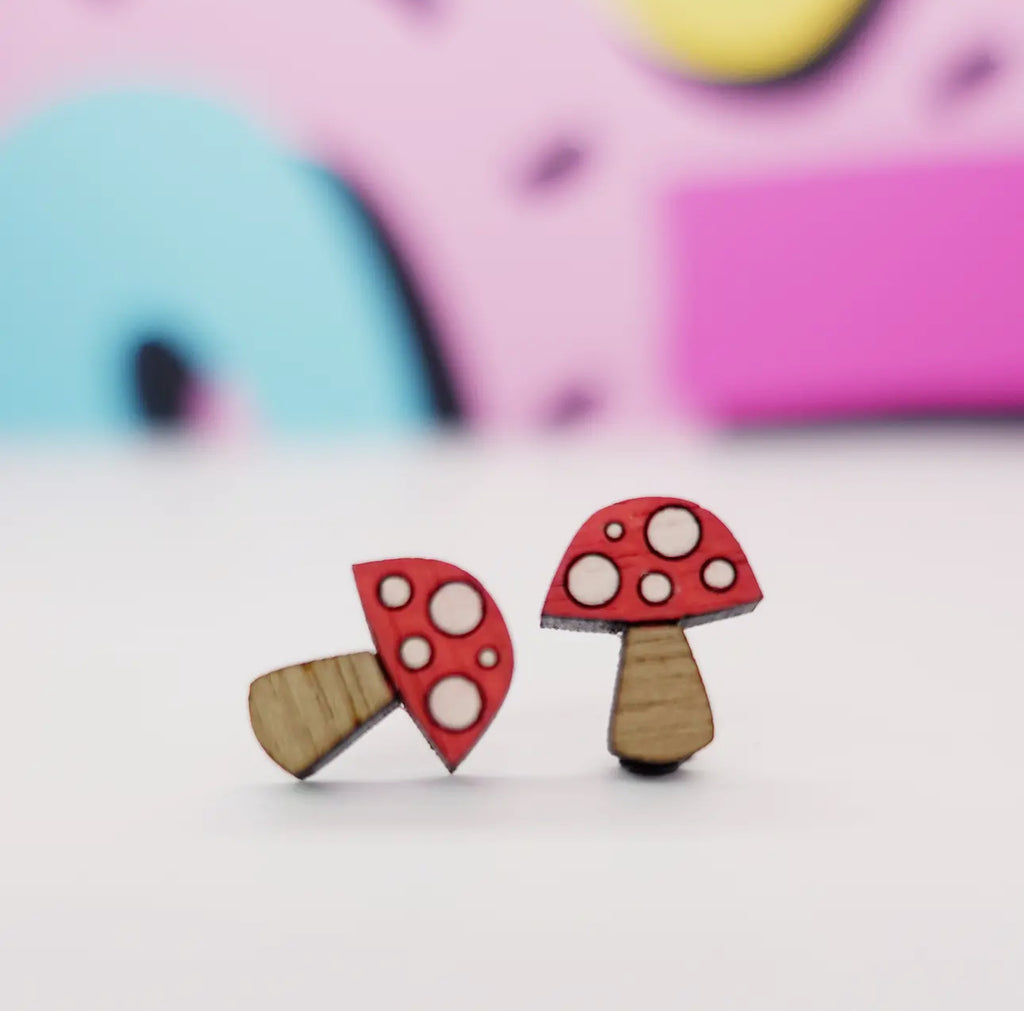 Mushroom Stud Earrings