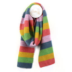 Rainbow mix classic knit colour block stripe scarf 52856