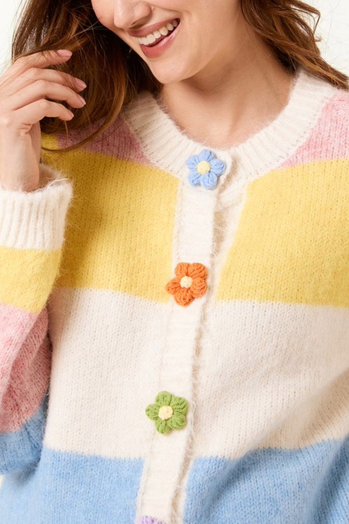 Flower Button Cardi