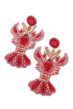 LOBSTER LOVE BEADED EARRINGS EAR1452