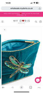 Blue Dragonfly Pouch