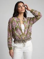 Teardrop Print Bomber Jacket