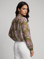 Teardrop Print Bomber Jacket