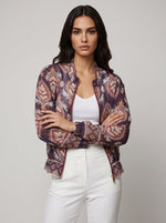 Teardrop Print Bomber Jacket