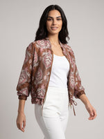 Teardrop Print Bomber Jacket