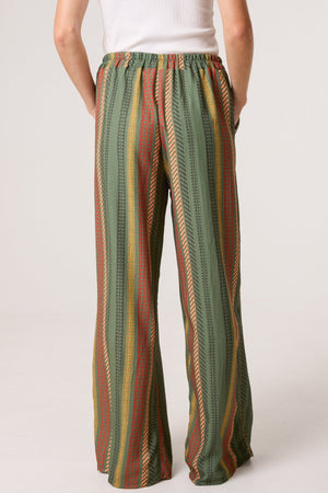 AZTEC PRINT WIDE LEG TROUSERS