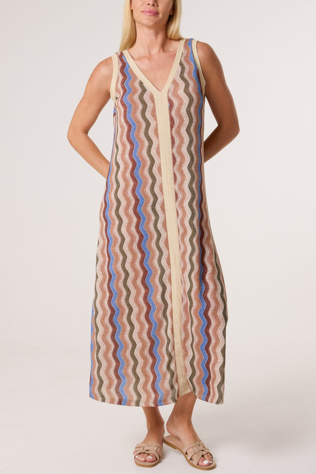 Metallic Wave Luxe Dress