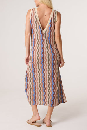 Metallic Wave Luxe Dress