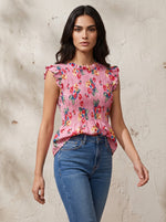 The 'Floral' Smocked Peplum Top